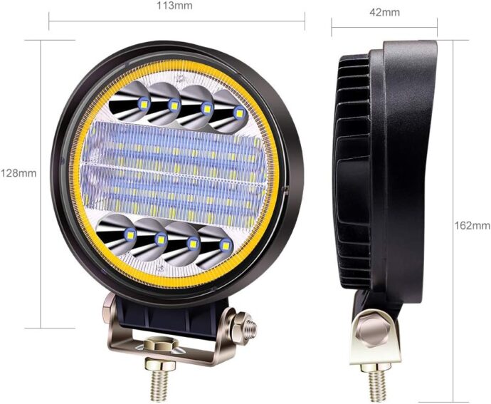 ⁦PHARSOUCOR Lumière de Travail LED 177W, 34 LED, 12V-24V, Projecteur Carré pour Camion, SUV, 4×4, Bateau, Tracteur, Jeep⁩ - الصورة ⁦6⁩