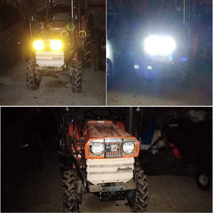 ⁦PHARSOUCOR Lumière de Travail LED 177W, 34 LED, 12V-24V, Projecteur Carré pour Camion, SUV, 4×4, Bateau, Tracteur, Jeep⁩ - الصورة ⁦4⁩